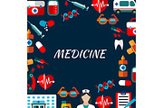 Medicine poster with icons