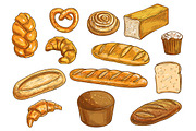 Bread and bakery shop objects