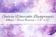 Galaxy Watercolor Ombre Backgrounds