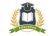 Education shield emblem