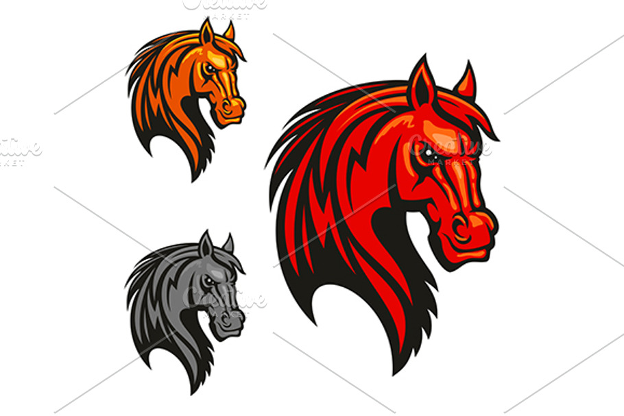 Horse stallion head in Graphics - product preview 8