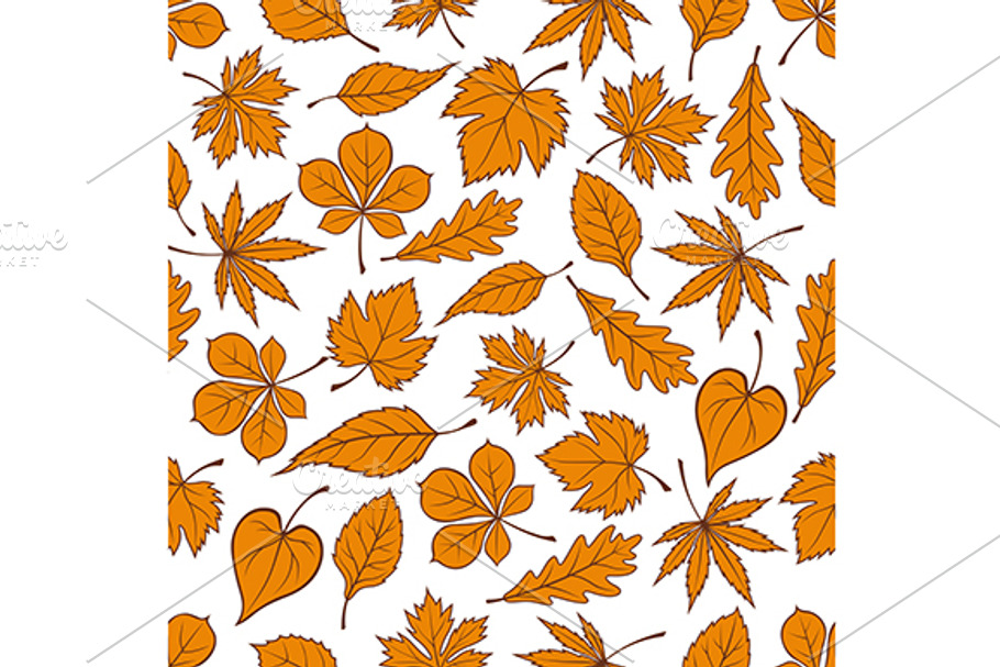 Yellow falling leaves pattern in Patterns - product preview 8