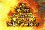 Gayatri Mantra-Sanskrit Calliagraphy