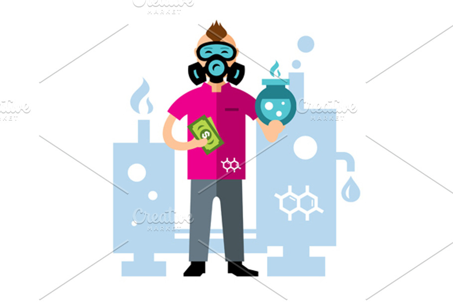 Chemical laboratory in Illustrations - product preview 8
