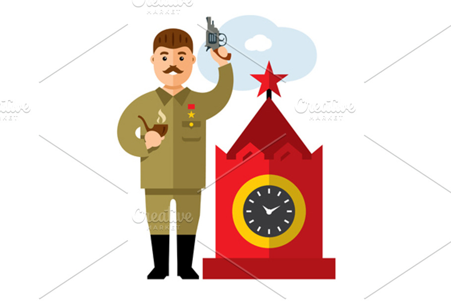 Soviet leader parodic character in Illustrations - product preview 8