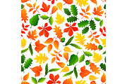 Autumnal seamless pattern