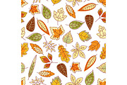 Autumnal leaves pattern