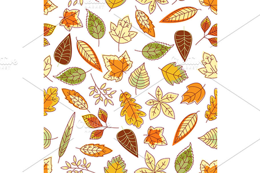 Autumnal leaves pattern in Patterns - product preview 8