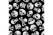 Skull seamless pattern for Halloween