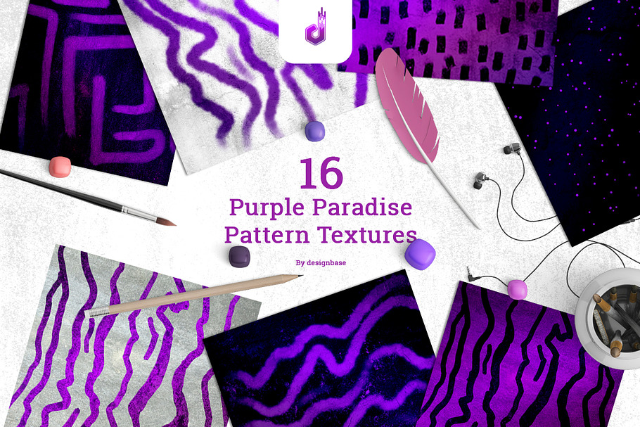 Purple Paradise Pattern Textures in Patterns - product preview 8