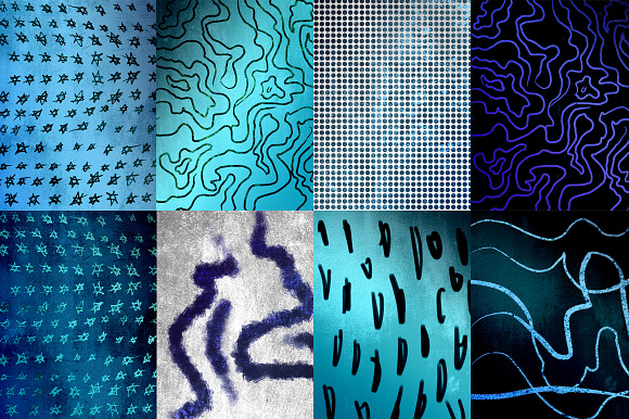 Blue Ocean Pattern Textures in Patterns - product preview 4