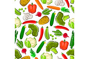 Natural vegetables seamless pattern