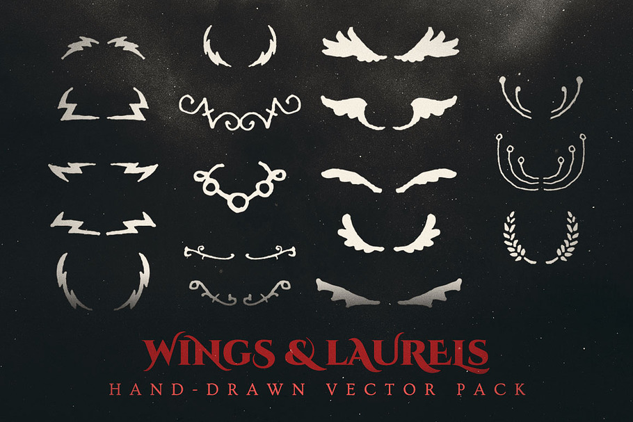 Esoteric Wings & Laurels Vector Pack
