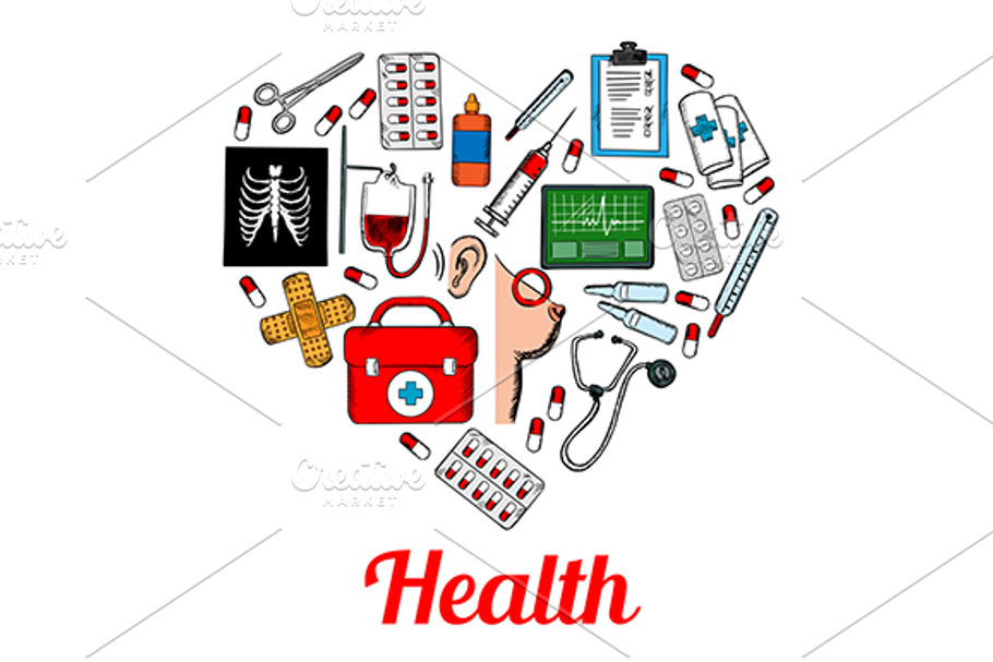 Medical symbols poster