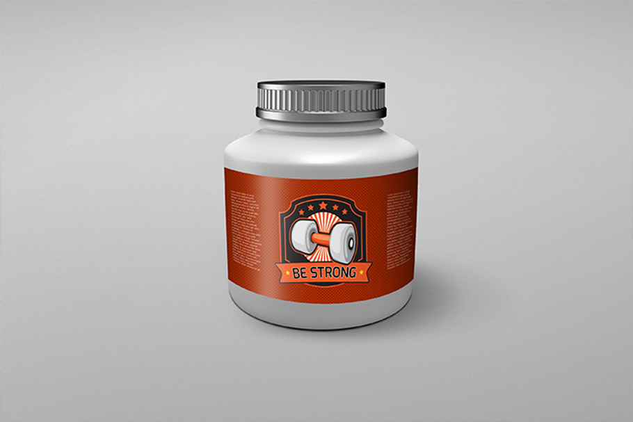 Sport Nutrition Containers in Product Mockups - product preview 8