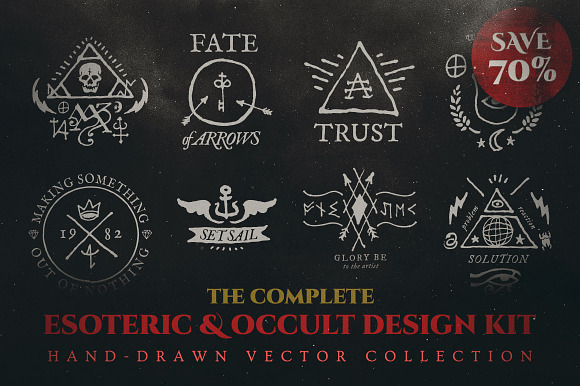Complete Esoteric/Occult Design Kit in Illustrations - product preview 14