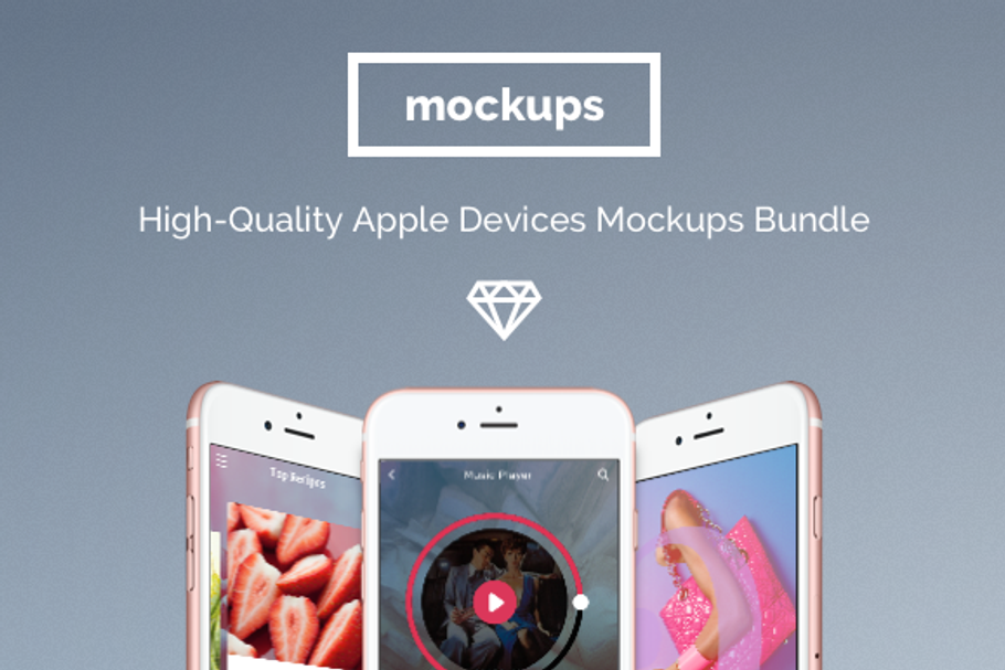 Mockup Bundle: 76 Apple devices in Mobile & Web Mockups - product preview 8