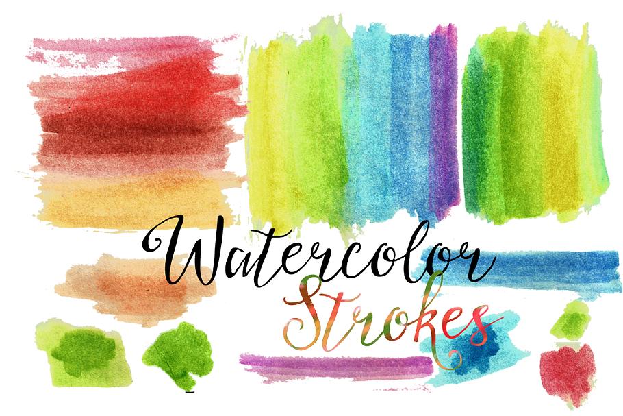 Watercolor Washes Strokes