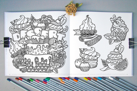 Dessert. Graphic illustrations set in Illustrations - product preview 4
