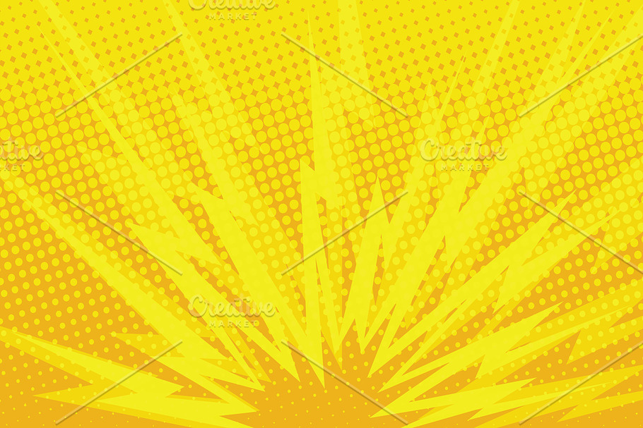 Yellow cartoon blast background in Illustrations - product preview 8