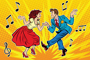 couple man and woman dancing