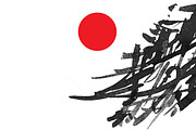 Japan flag abstract character vector