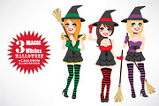 Halloween Witches With Cauldron