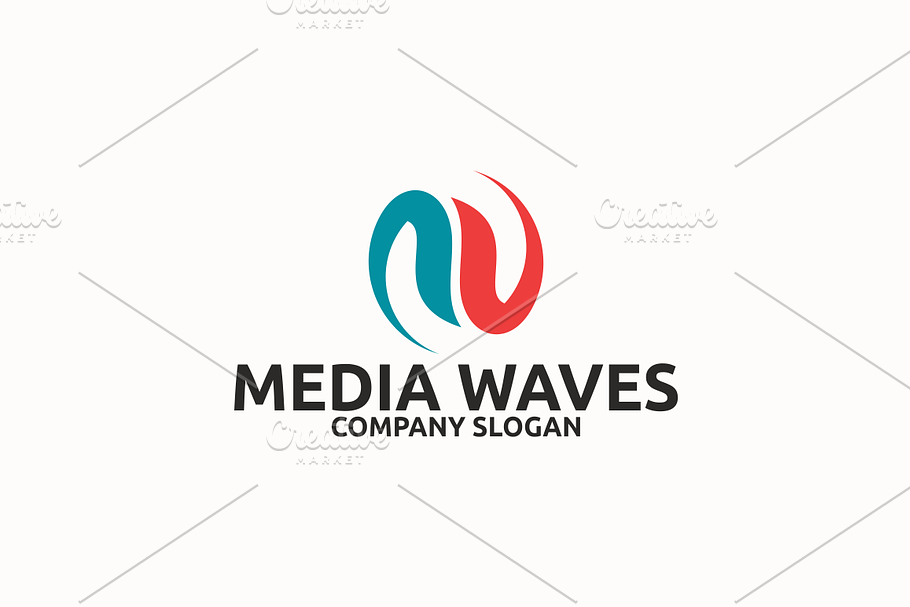 Media Waves in Logo Templates - product preview 8