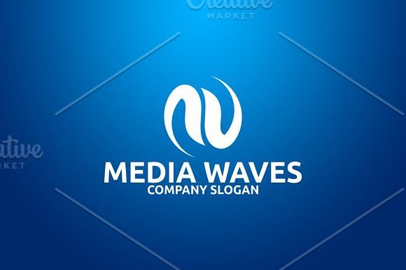 Media Waves in Logo Templates - product preview 1