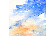 Watercolor sky clouds texture
