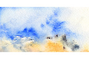 Watercolor sky clouds texture