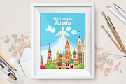 Welcome to Russia travel poster