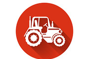 Flat tractor icon