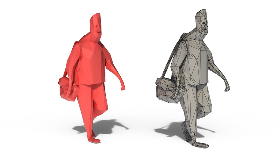 Low Poly Posed People Pack 2 in People - product preview 6