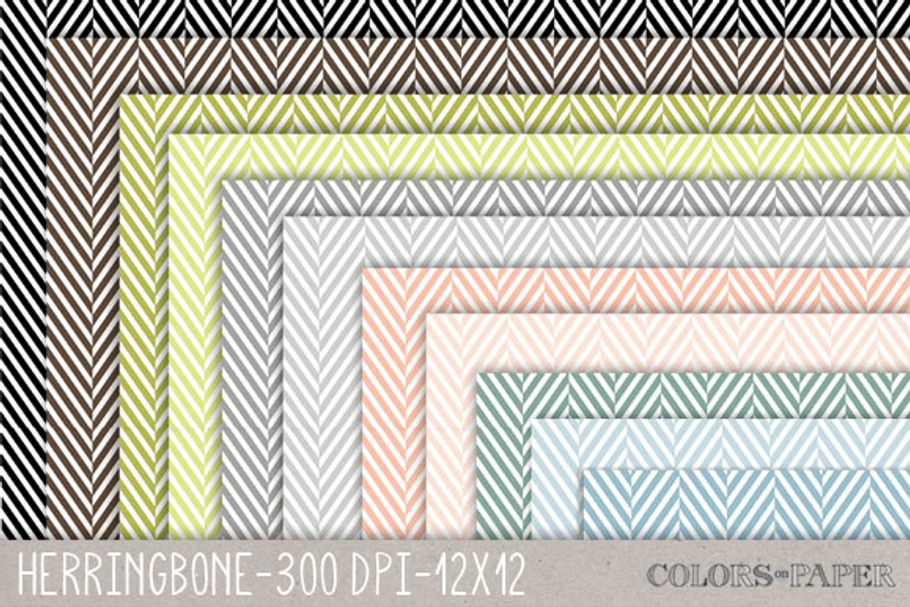Classis Herringbone Digital Papers in Patterns - product preview 8