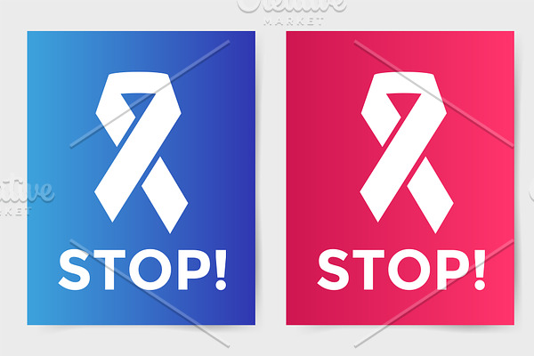 Stop cancer ribbon vector