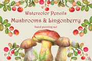 Mushrooms and Lingonberry Set