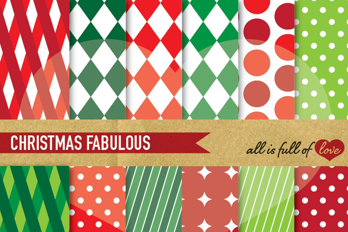 Christmas Background Patterns in Patterns - product preview 8