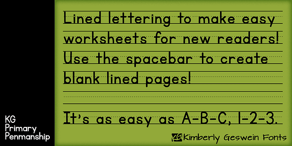 KG Primary Penmanship Fonts in Display Fonts - product preview 1