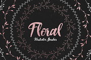 Floral Illustrator Pattern Brushes