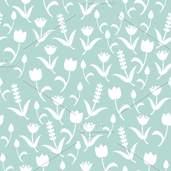 Set of seamless floral patterns in Textures - product preview 1