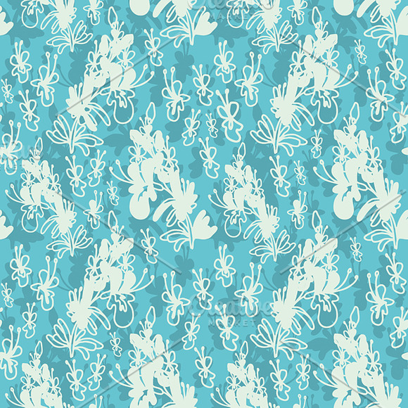 Set of seamless floral patterns in Textures - product preview 2