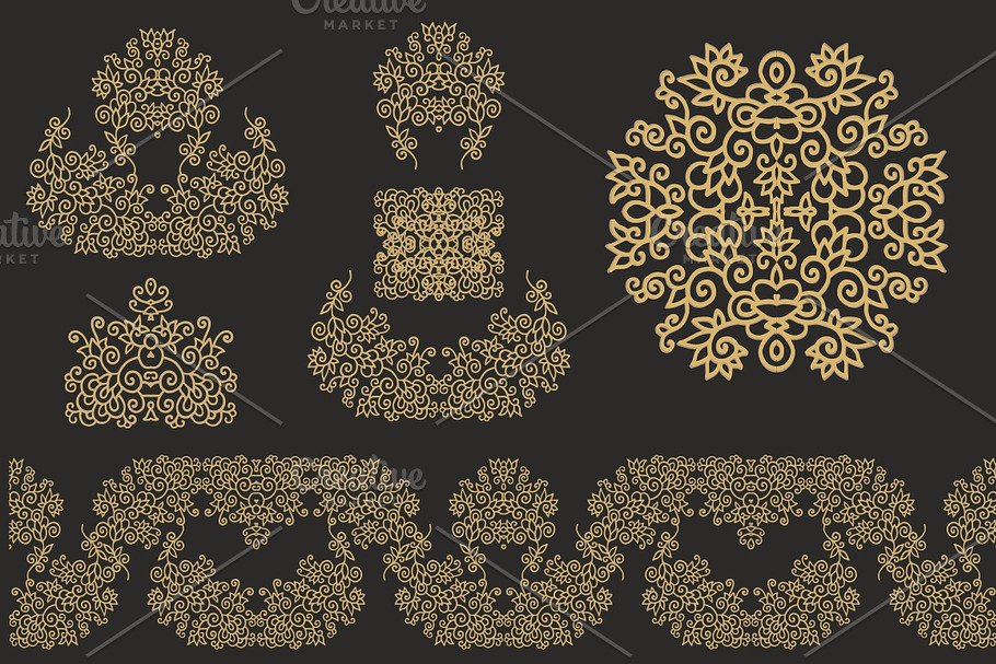 Set of decorative elements in Textures - product preview 8