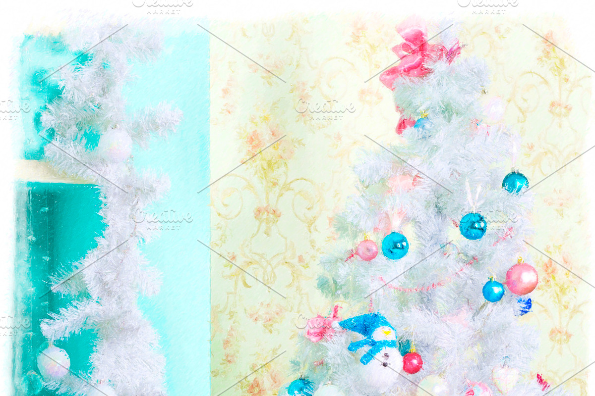 Waiting for Christmas, little girl in Illustrations - product preview 8
