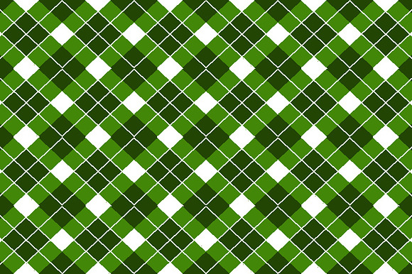 4 seamless tartan patterns. Green. in Graphics - product preview 3