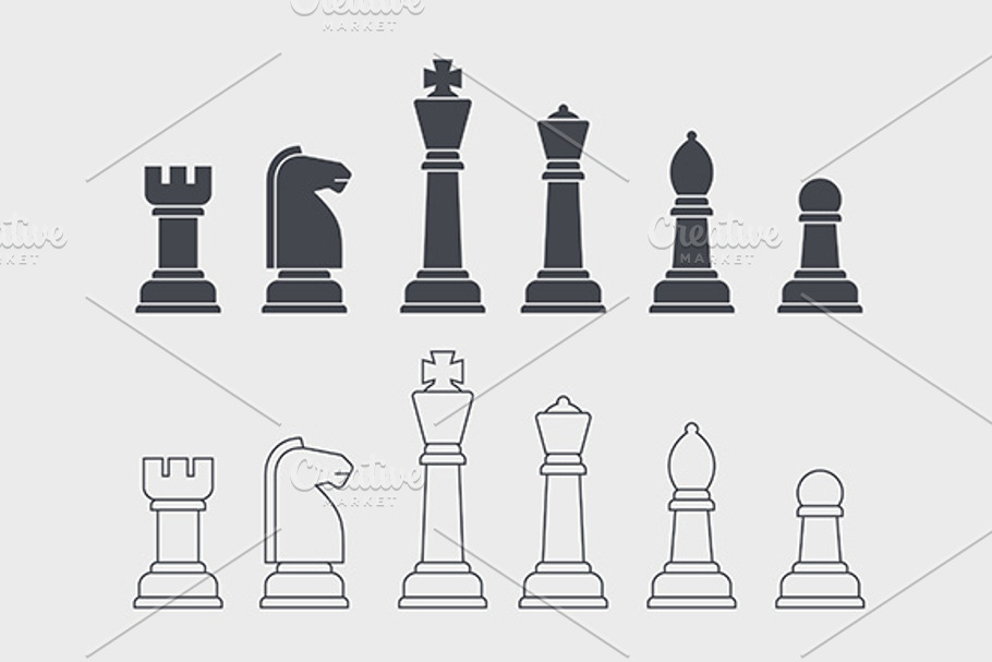 Chess icons in Graphics - product preview 8
