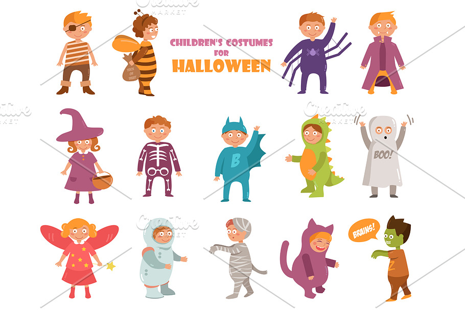 Kids costumes on Halloween