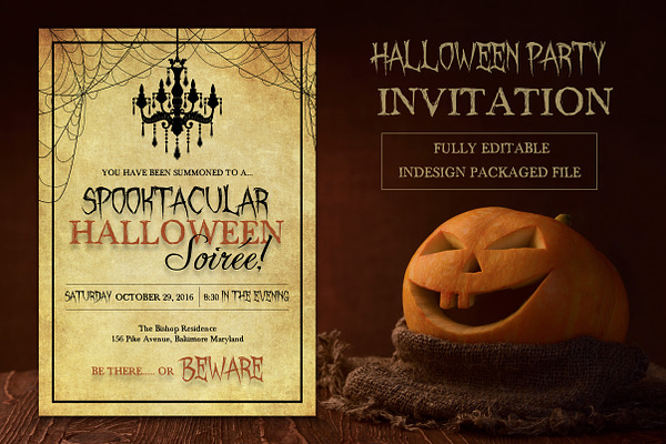 Spooktacular Halloween Soiree Invite