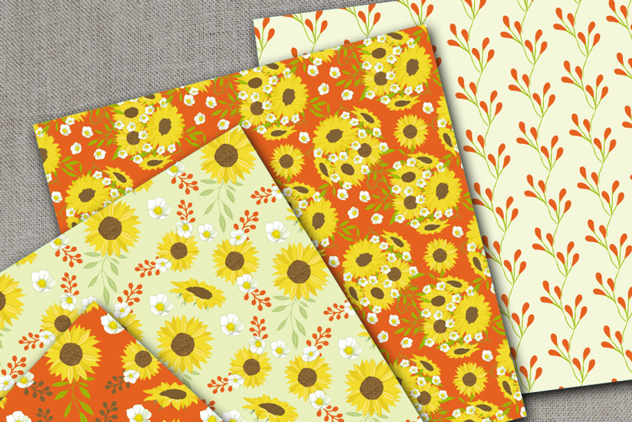 Sunflower Digital Papers AMB-1433