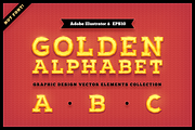 Golden Alphabet Characters